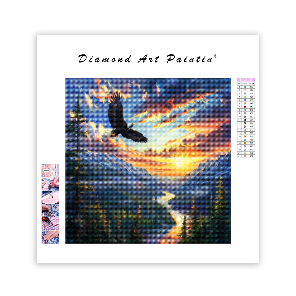 American Eagle in Nature - Diamond Painting