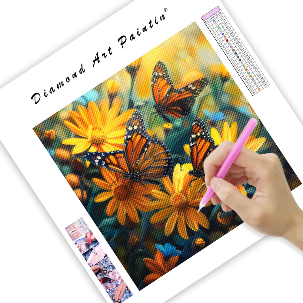 Meadow Butterflies - Diamond Painting
