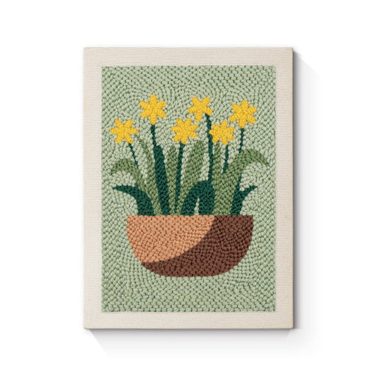 Yellow Daffodils - Punch Needle