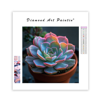 Succulent Rosette - Diamond Painting