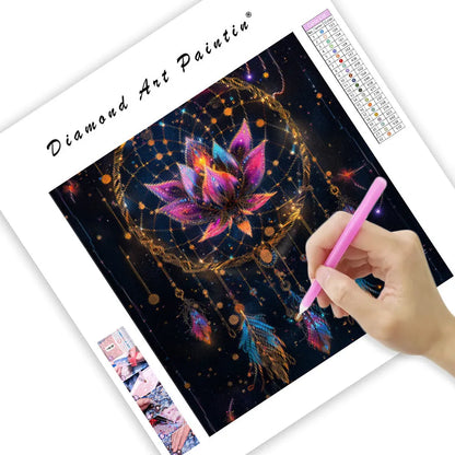 Lotus Dreamcatcher - Diamond Painting