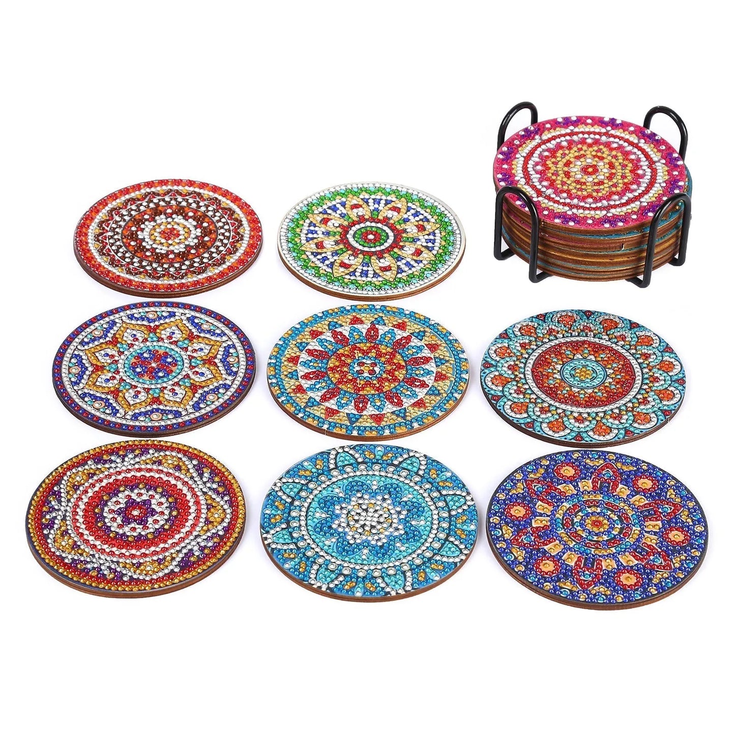 DIY Mandala F - Diamond Coasters