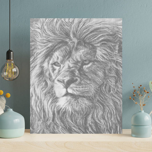 Giant African Lions - Dot Painting