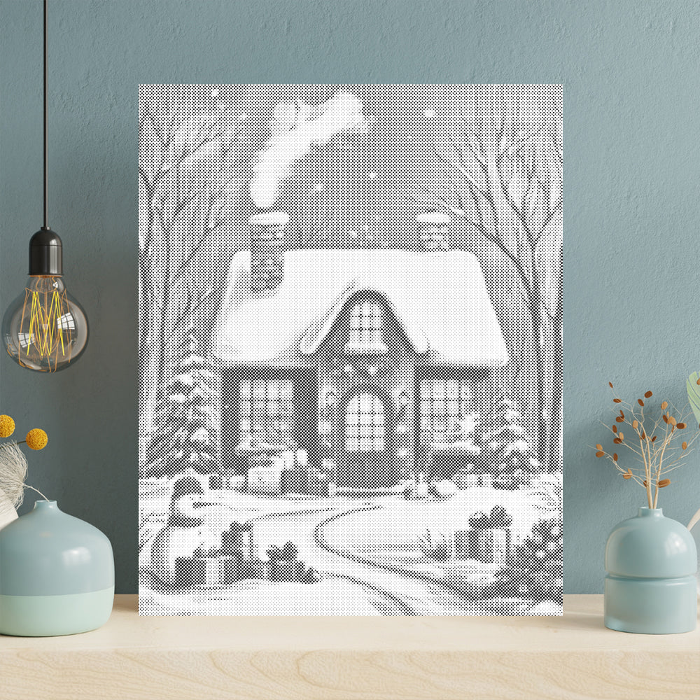 The Christmas House - Dot Painting
