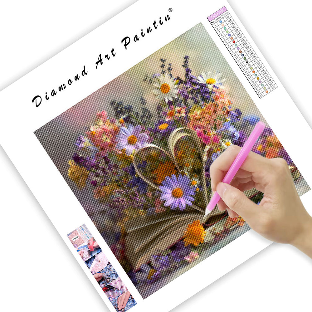 Floral Heart - Diamond Painting
