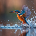 Kingfisher Diving - Diamond Painting