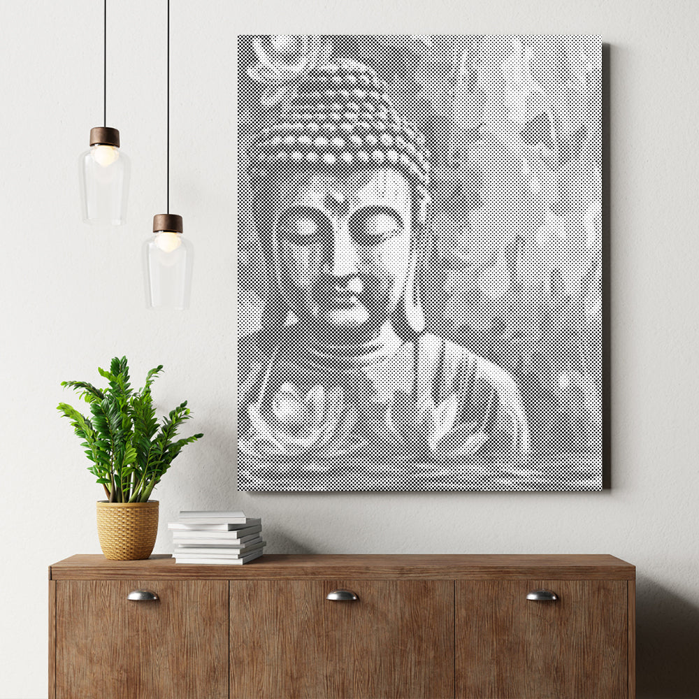 Buddha with Flower - Dot Painting