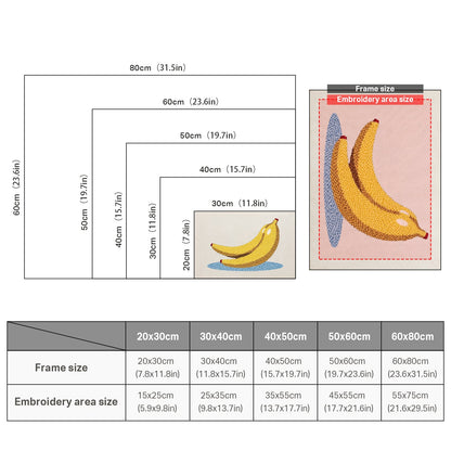 Banana Embroidery - Punch Needle