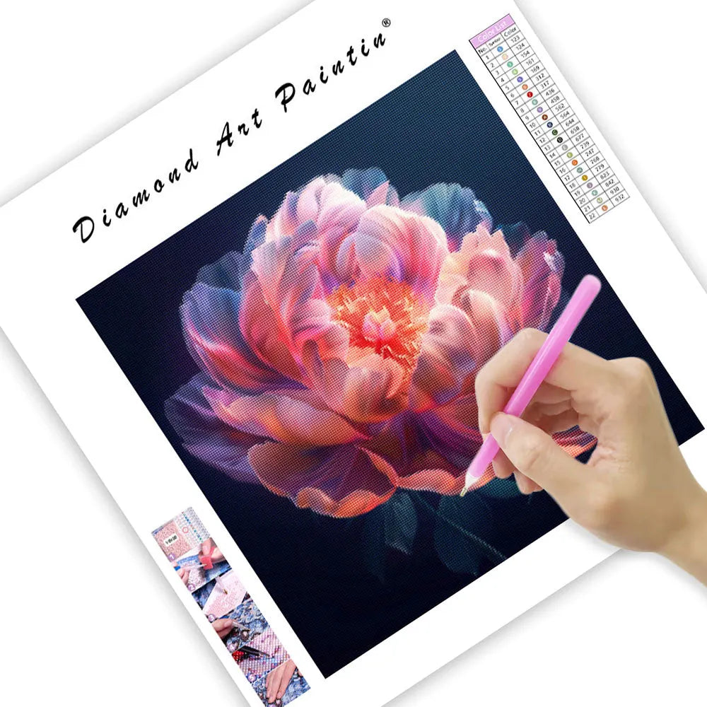 Peony Glow - Diamond Painting