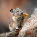 Pika with Flower - Diamond Painting