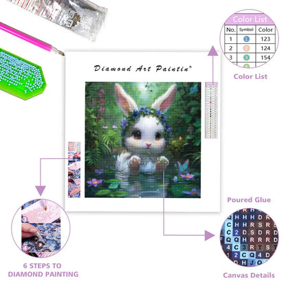 Fantasy Flower Rabbit - Diamond Painting