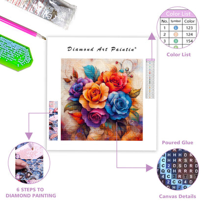 Intricate Floral Design - Diamond Painting
