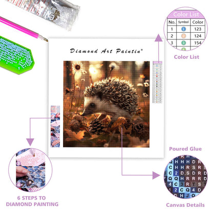Pinecone Hedgehog - Diamond Painting