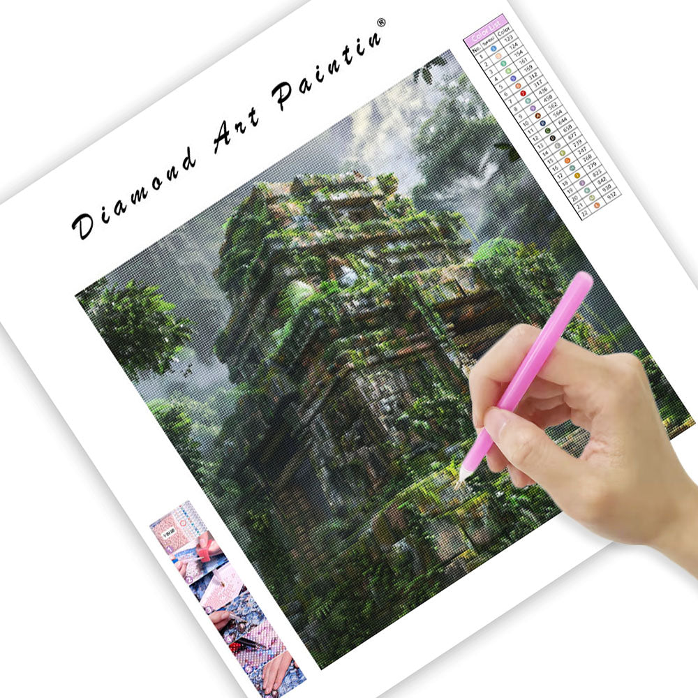 Ancient Temple in the Jungle - Diamond Painting