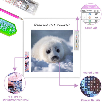 Harp Seal Pup - Diamond Painting