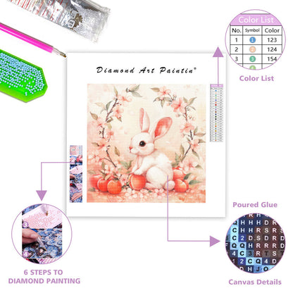 Peach Bunny - Diamond Painting