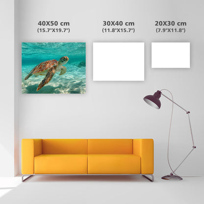 Sea Turtle in Clear Water - Diamond Painting
