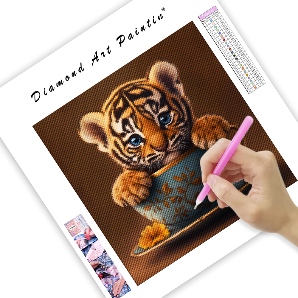 Adorable Tiger Cub - Diamond Painting