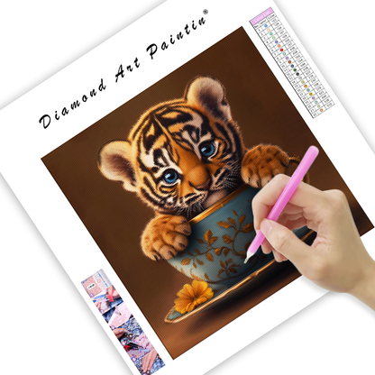 Adorable Tiger Cub - Diamond Painting