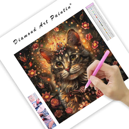 Blossom Cat Queen - Diamond Painting