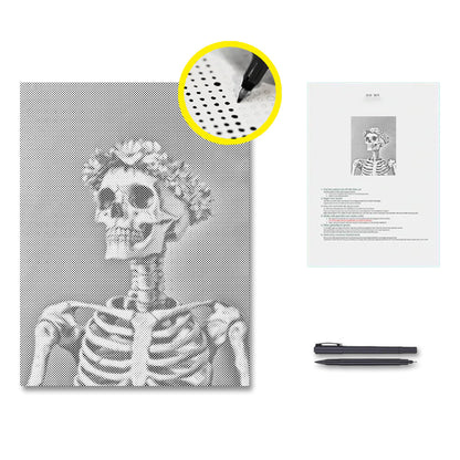 Smiling Skull - Dot Painting