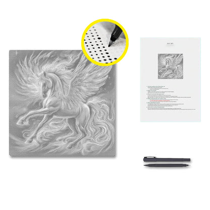 Pegasus With Glowing - Dot Painting