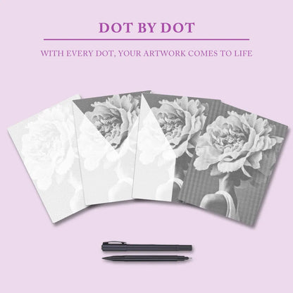 Woman Flower - Dot Painting