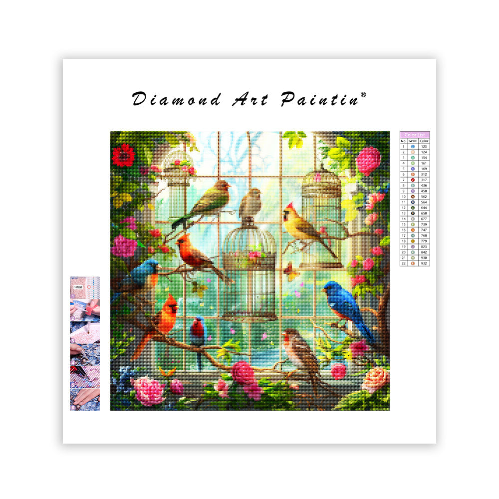 Garden Aviary - Diamond Painting
