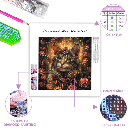 Blossom Cat Queen - Diamond Painting