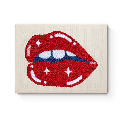 Lips with Tongue - Punch Needle