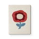Red Flower with Blue Leaves - Punch Needle