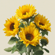 Yellow Sunflower Bouquet - Diamond Painting