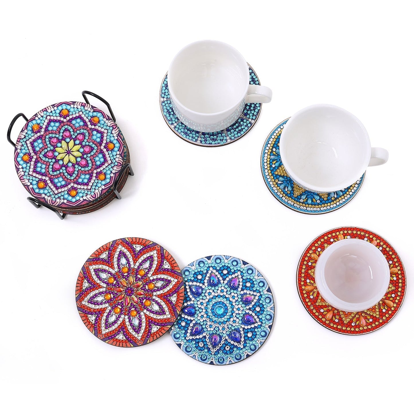 DIY Mandala J - Diamond Coasters