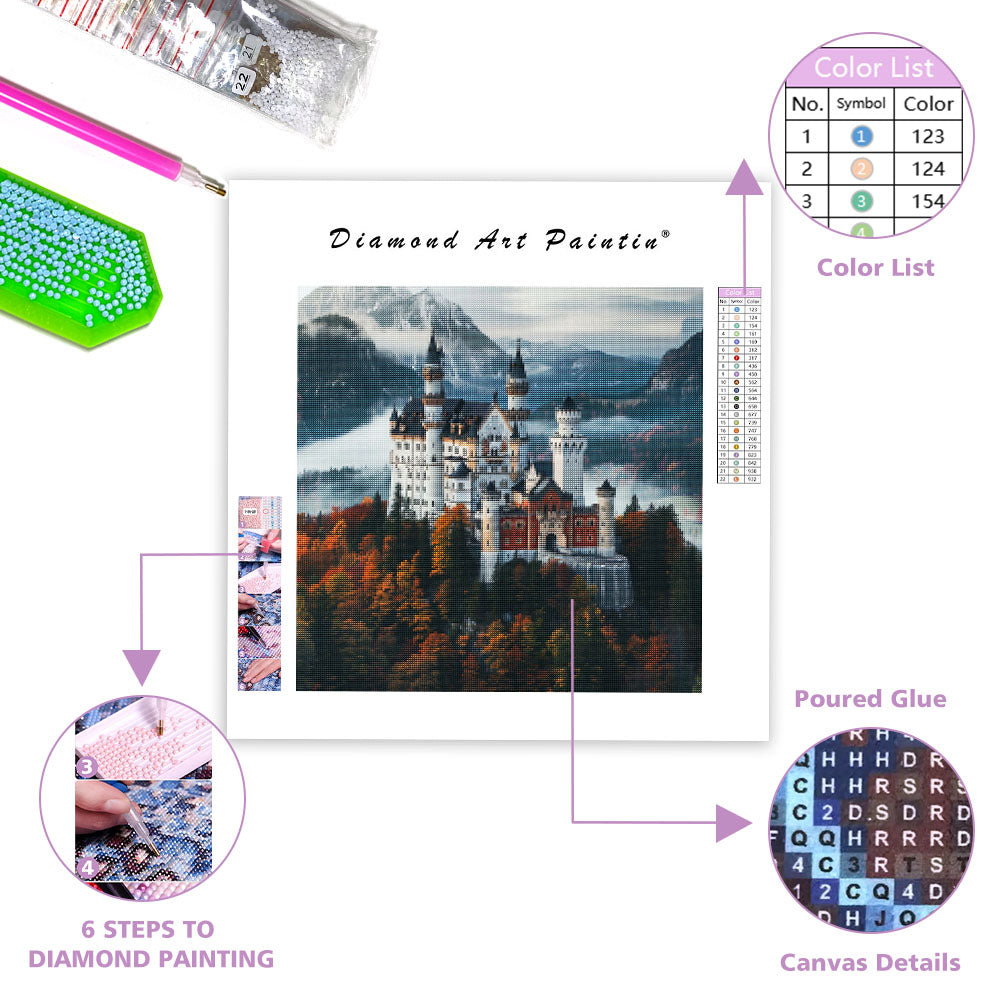 Fairytale Castle Mist - Diamond Painting