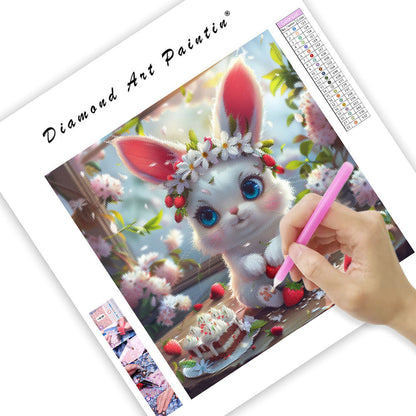 Cake Flower Rabbit - Diamond Painting