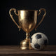 Golden Trophy and Ball - Diamond Painting