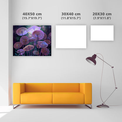Fairy Ring Glow Mushrooms - Diamond Painting