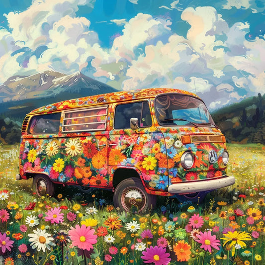 Flower Bus Journey – Diamond Painting