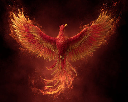 Phoenix Rising from the Ashes - Diamond Painting