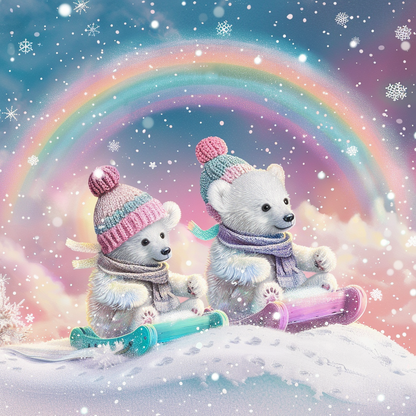 Winter Cubs - Diamond Painting