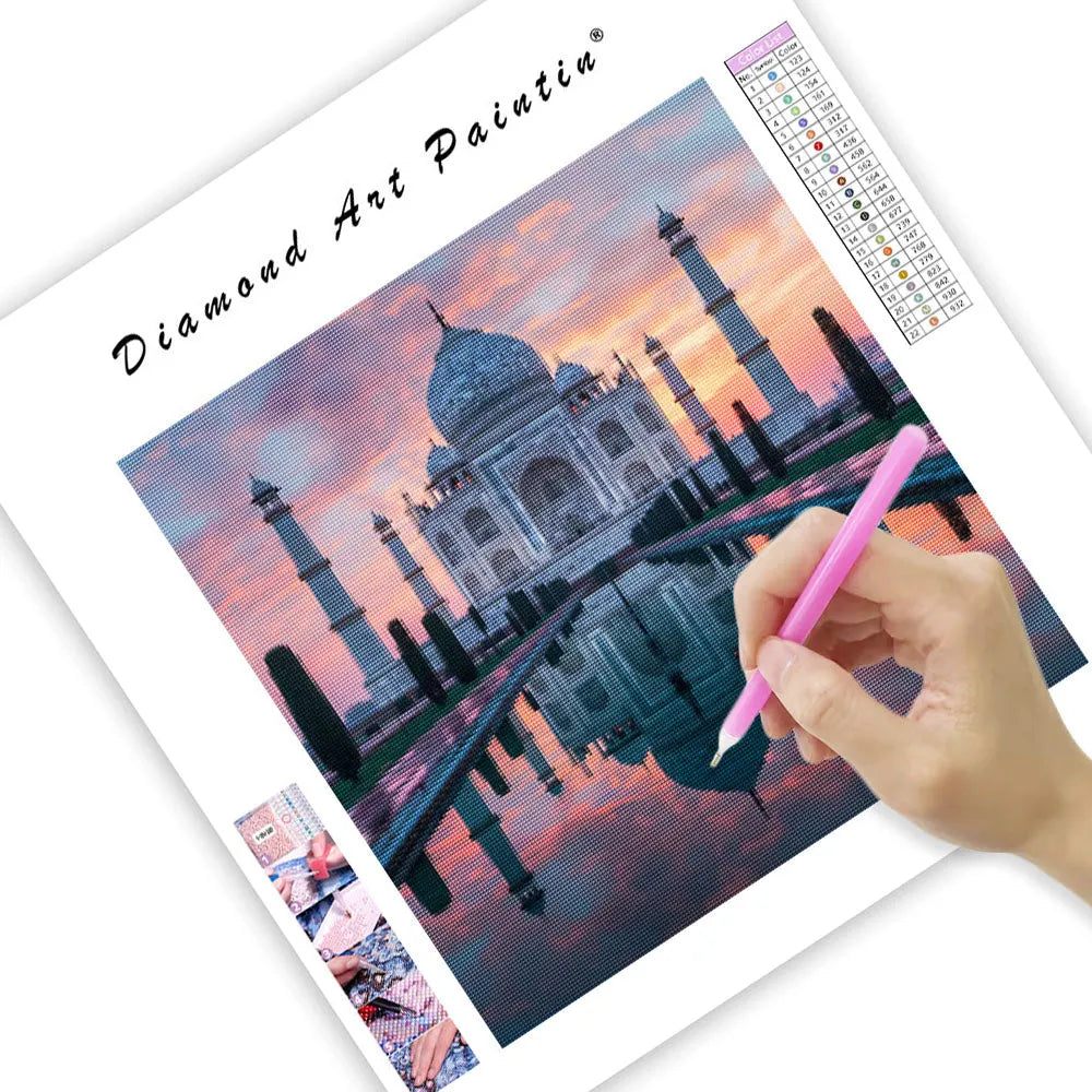 Taj Mahal Sunrise - Diamond Painting