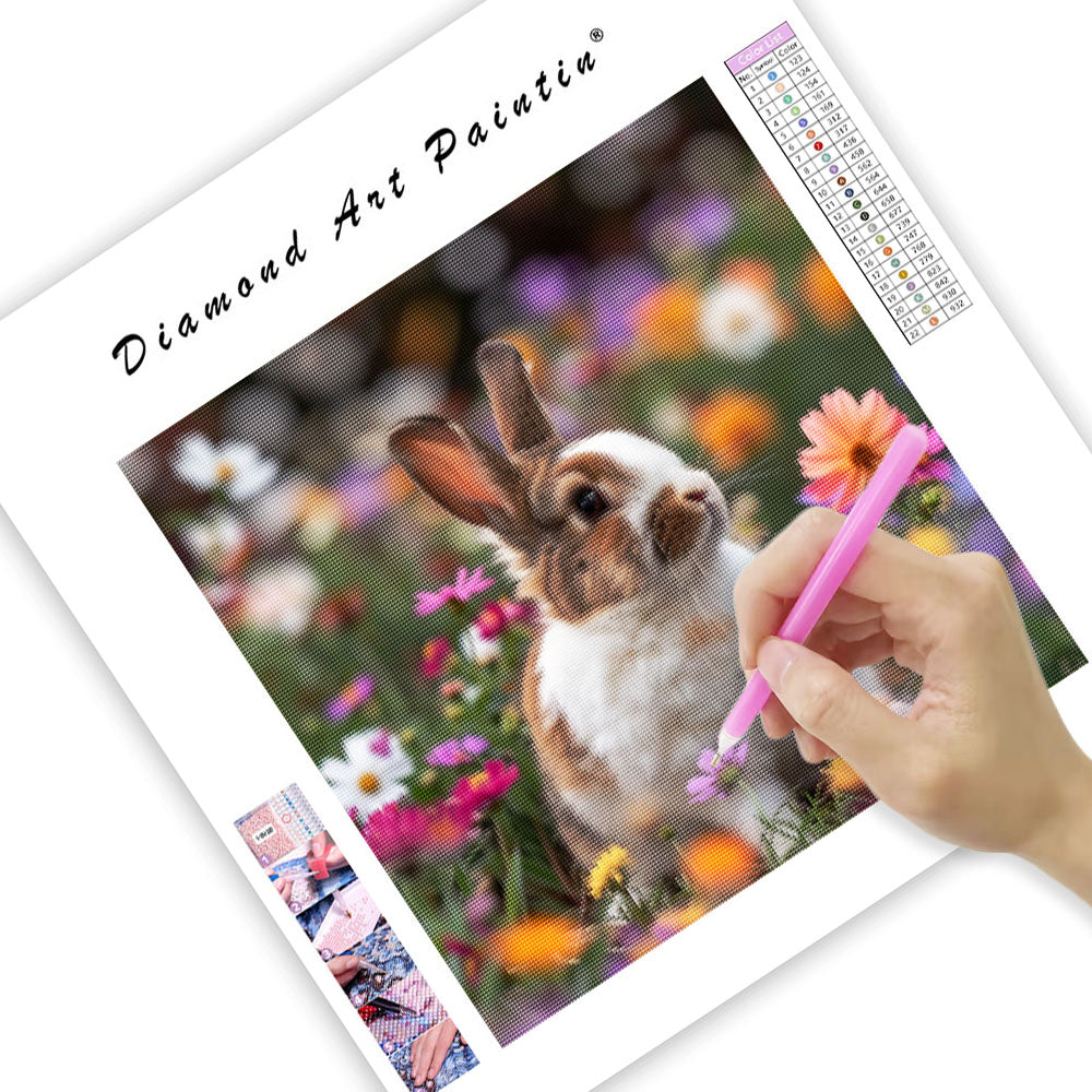 Spring Bunny Garden - Diamond Painting