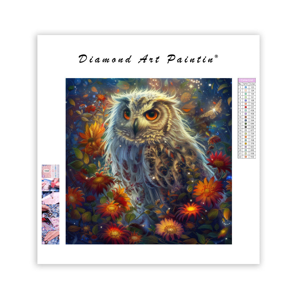 Mystic Owl Garden - Diamond Painting