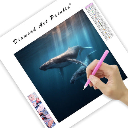 Humpback Whale and Calf - Diamond Painting