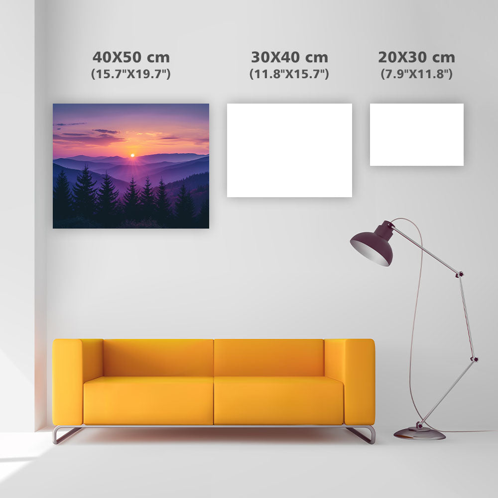 Sunset Mountain Serenity - Diamond Painting