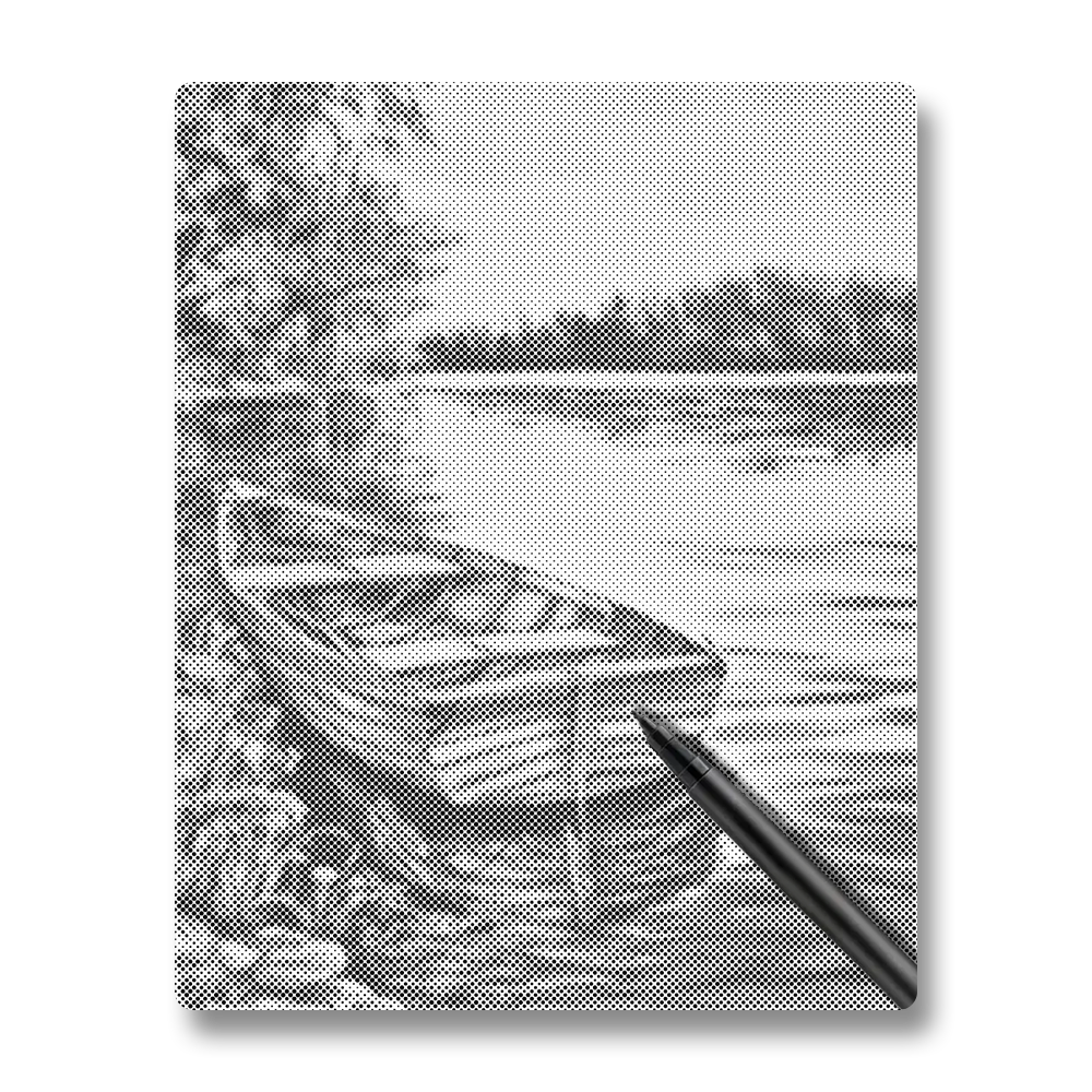 Boats in the Lake - Dot Painting