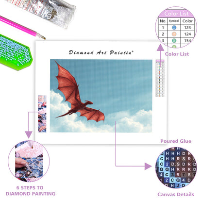 Sky Glide Dragon - Diamond Painting