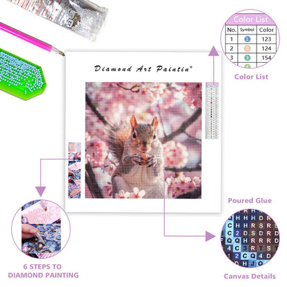 Sakura Squirrel - Diamond Painting