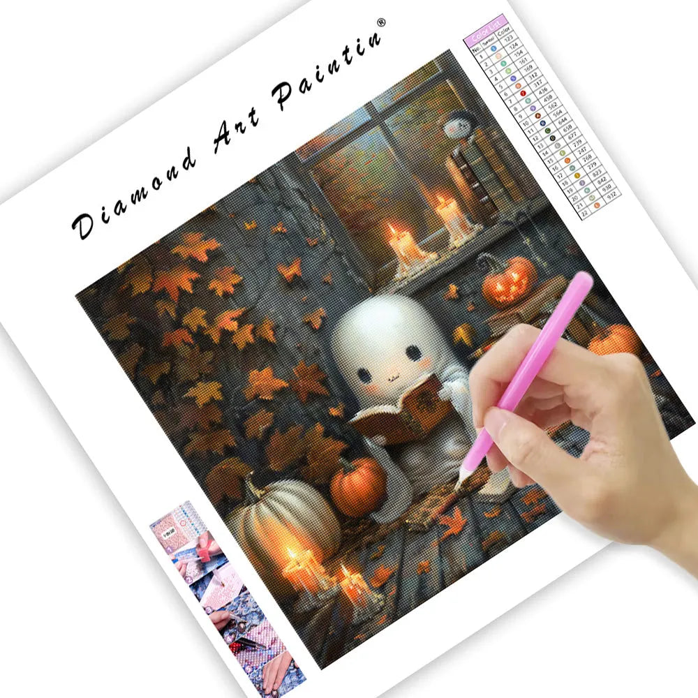 The Reading Ghost - Diamond Painting