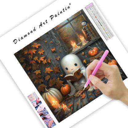 The Reading Ghost - Diamond Painting